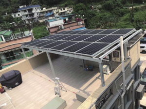 平屋顶太阳能光伏发电系统